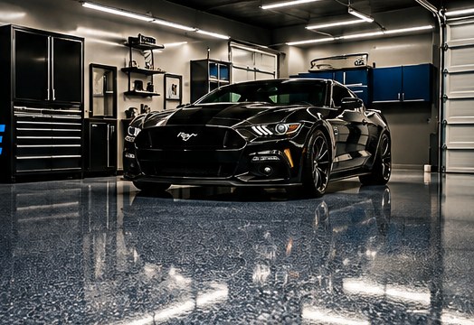 Polished garage floor inspiration