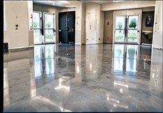 Silver metallic epoxy finish